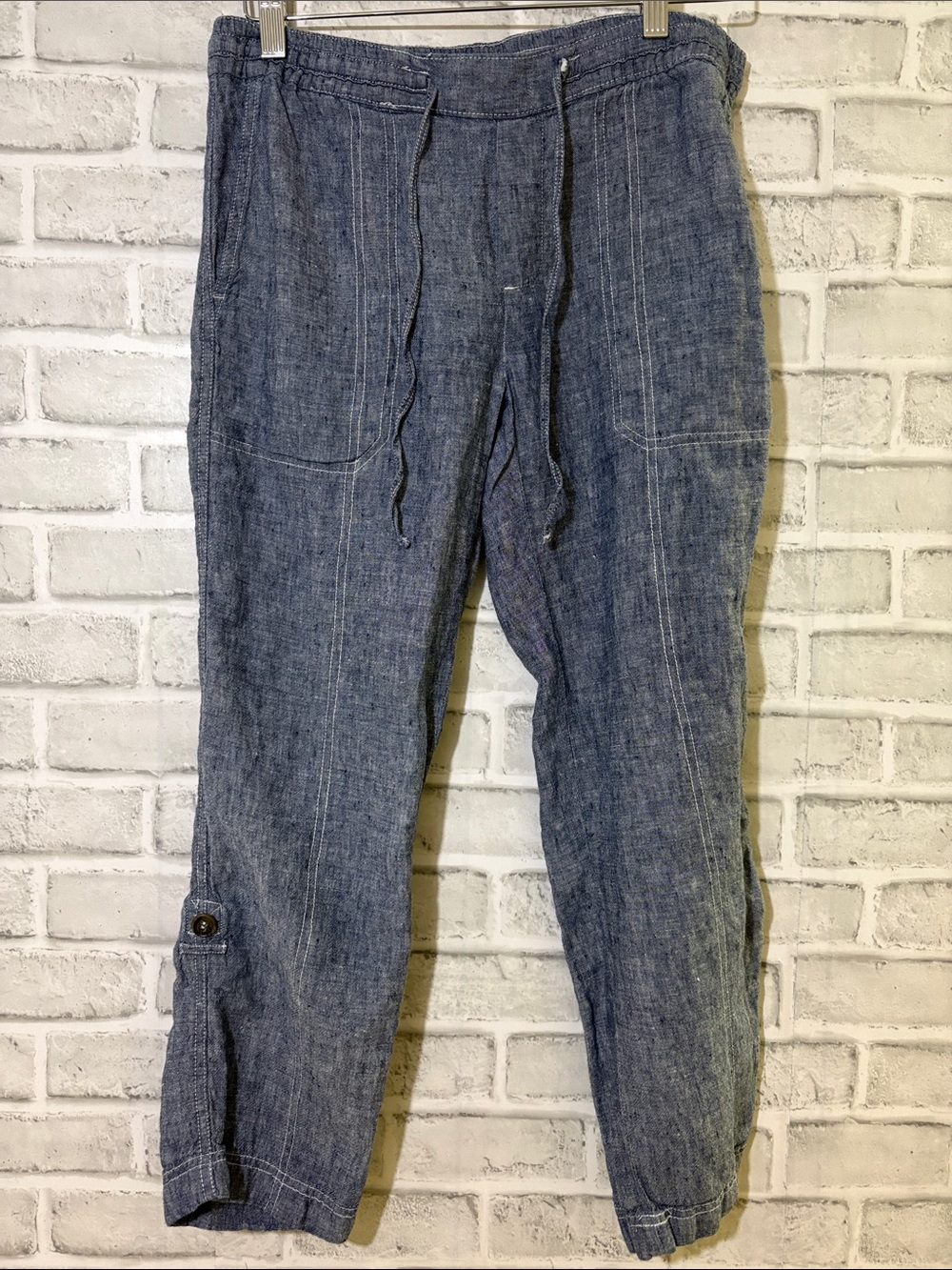 Lord & Taylor Blue Drawstring lightweight Pants, XS